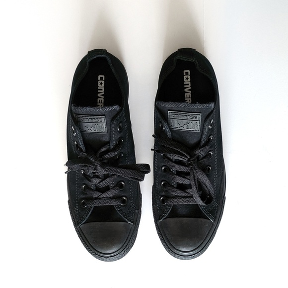 Converse Shoes - CONVERSE All Star All Black Low Top Chucks - NWOB